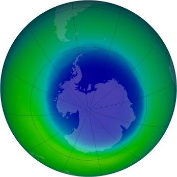 September 1990 monthly mean Antarctic ozone